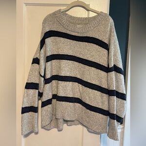 Sonoma Light Gray Sweater with Dark Stripe